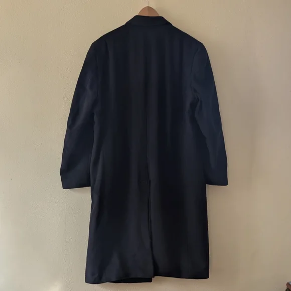 Lauren Ralph Lauren Men's Black Overcoat Coat Cashmere And Wool 100% 38R Mens - Picture 2 of 11